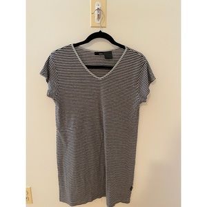 Mixit Gray and Black Striped Dress Sleepwear